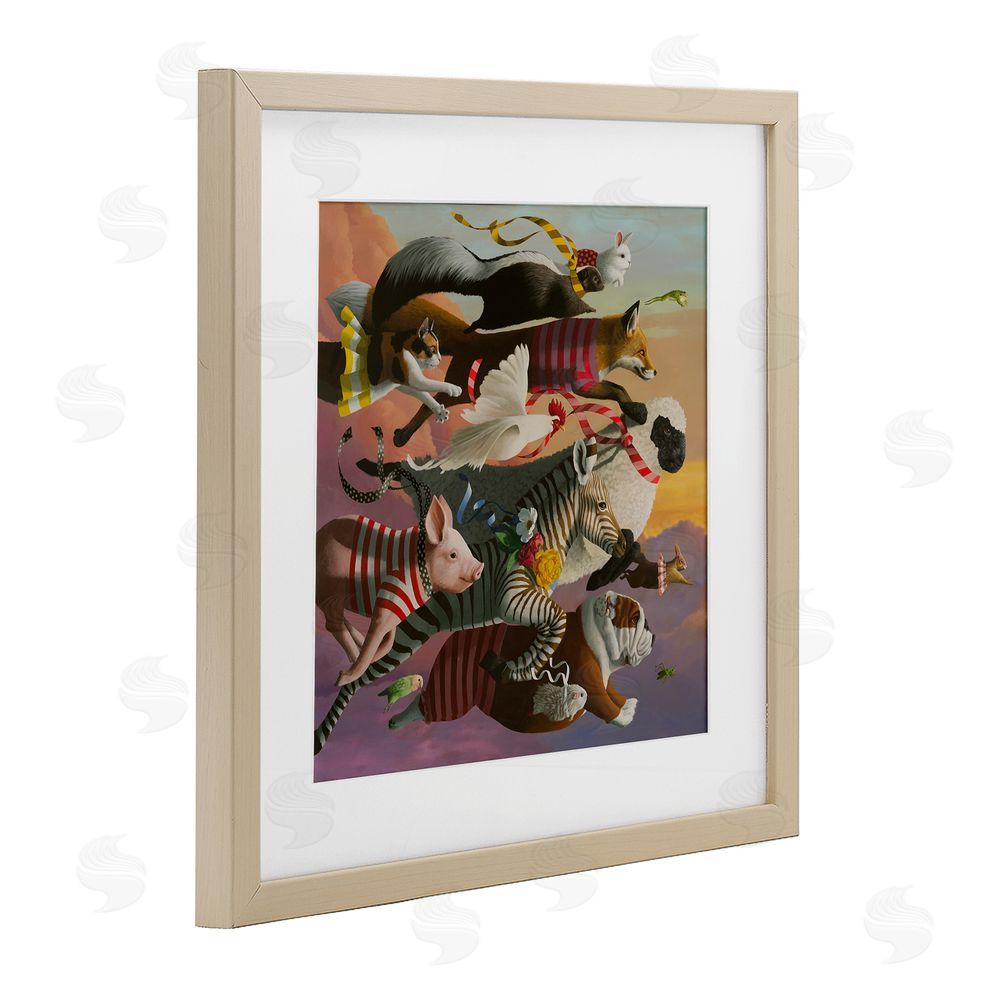 Heather Gauthier Thick As Thieves Animals Brown Framed Print Under Glass Wall Art