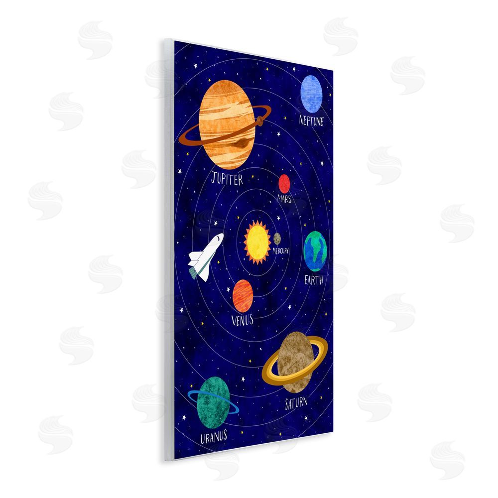 Elizabeth Caldwell Solar System Education Wooden Wall Plaque Art Print