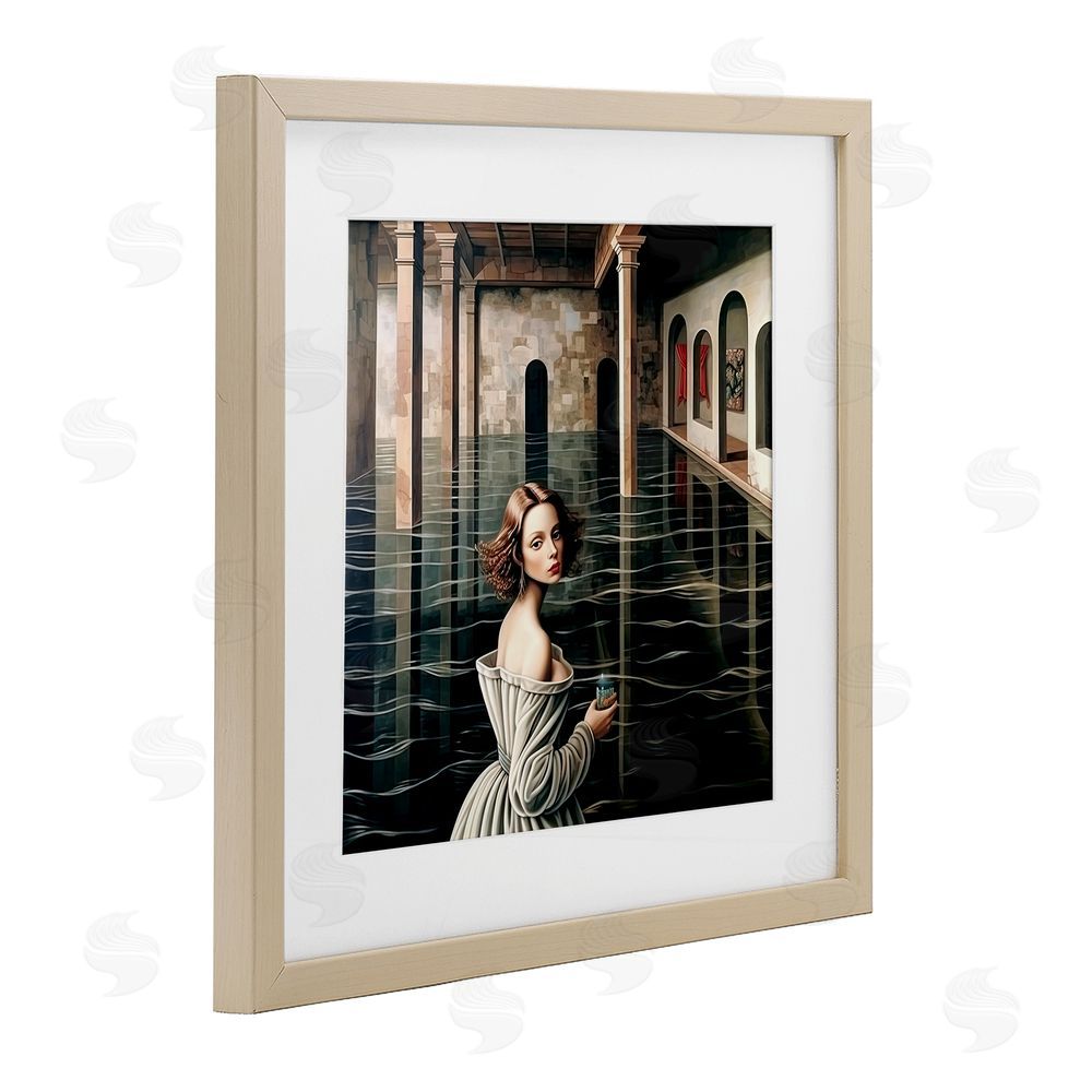 Sasha Portal Of Reflections Brown Framed Print Under Glass Wall Art