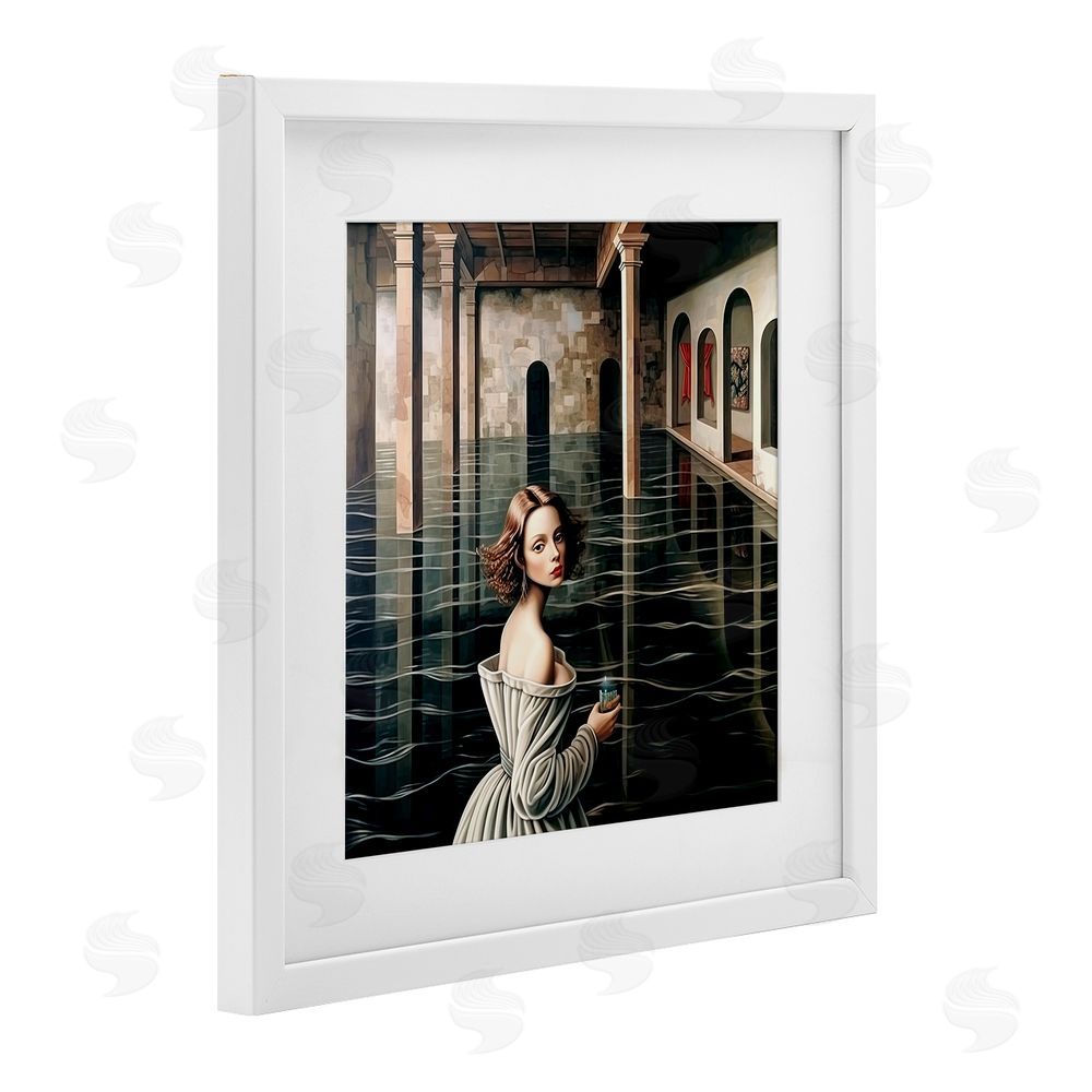 Sasha Portal Of Reflections White Framed Print Under Glass Wall Art