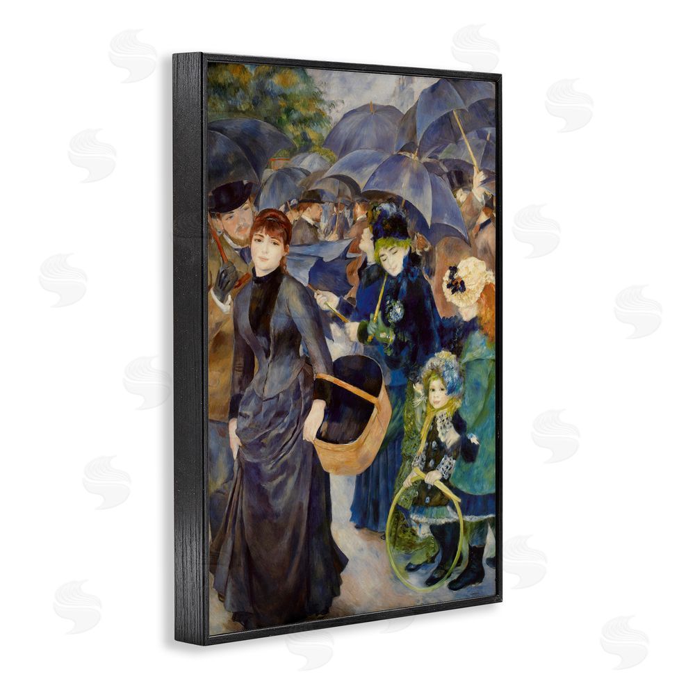 Masters Collection The Umbrellas Renoir Black Framed Giclee Print Wall Art
