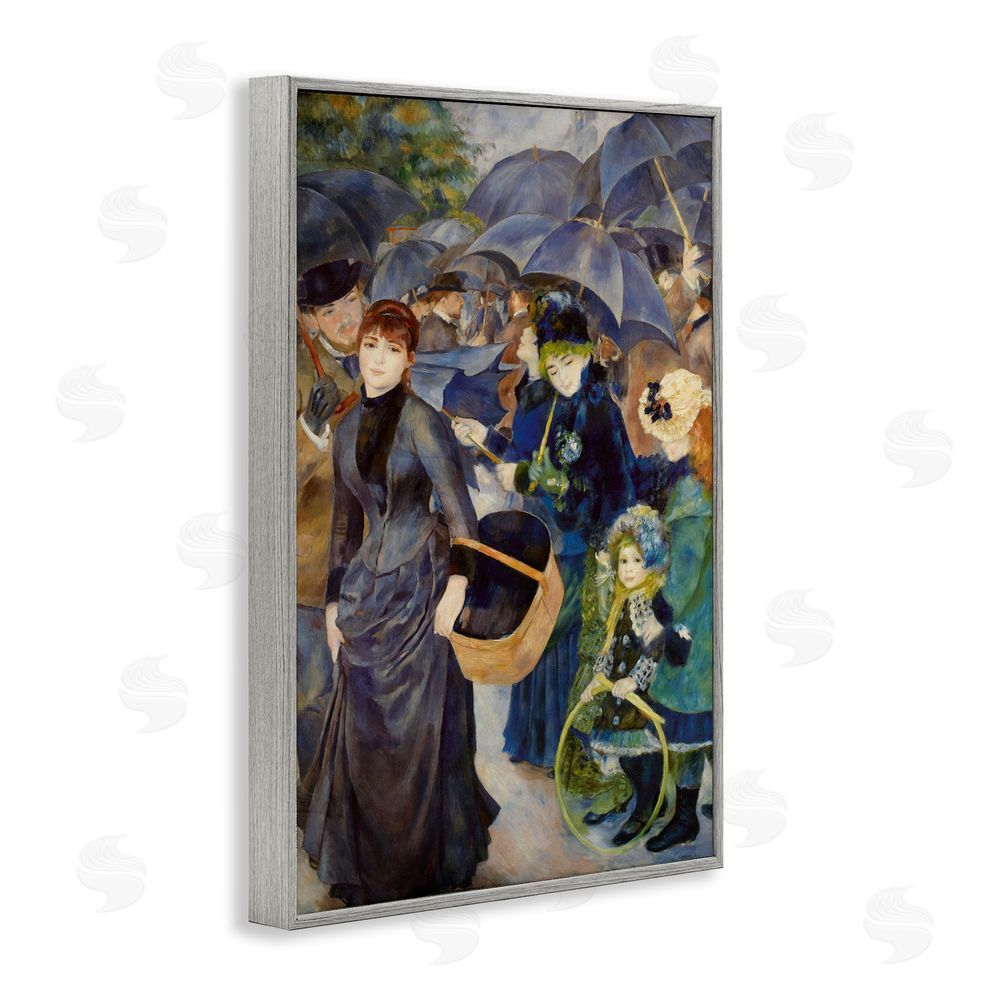Masters Collection The Umbrellas Renoir Gray Framed Giclee Print Wall Art