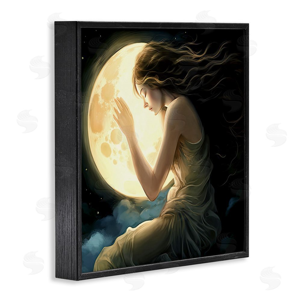 Sasha Ethereal Moon Love Black Framed Giclee Print Wall Art
