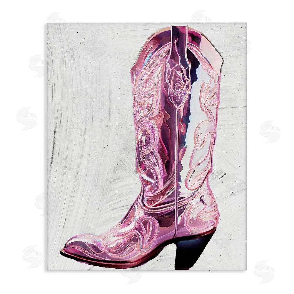 Sasha Cowgirl Cinderella's Boot Stretched Canvas Wall Art Print