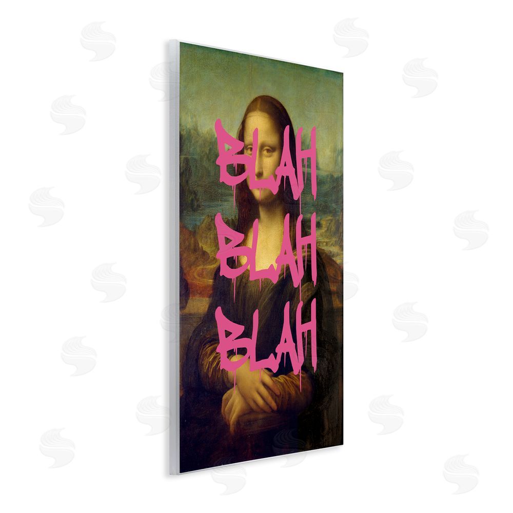 Masters Redux Graffiti Over Mona Lisa Wooden Wall Plaque Art Print