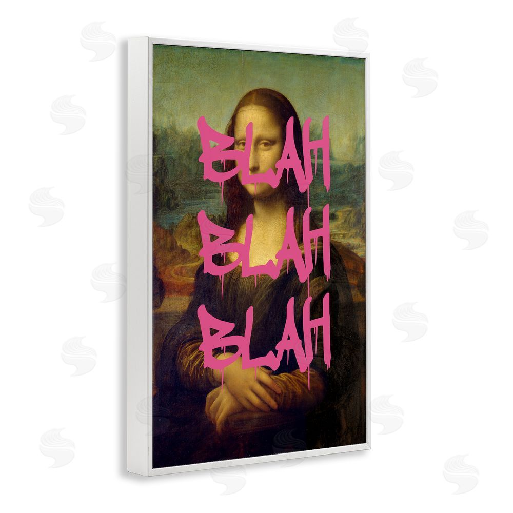 Masters Redux Graffiti Over Mona Lisa White Framed Giclee Print Wall Art