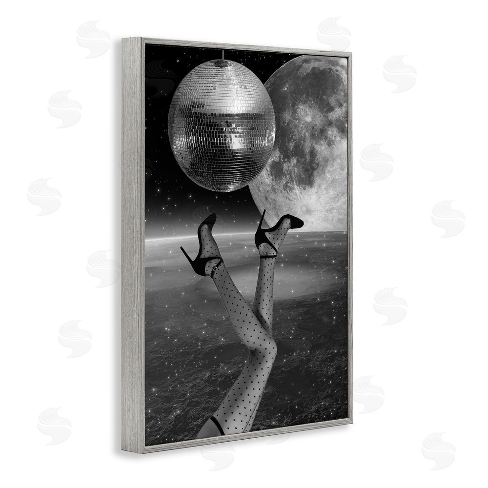 Elo Marc Hangin' Over Disco & Planet Gray Framed Giclee Print Wall Art