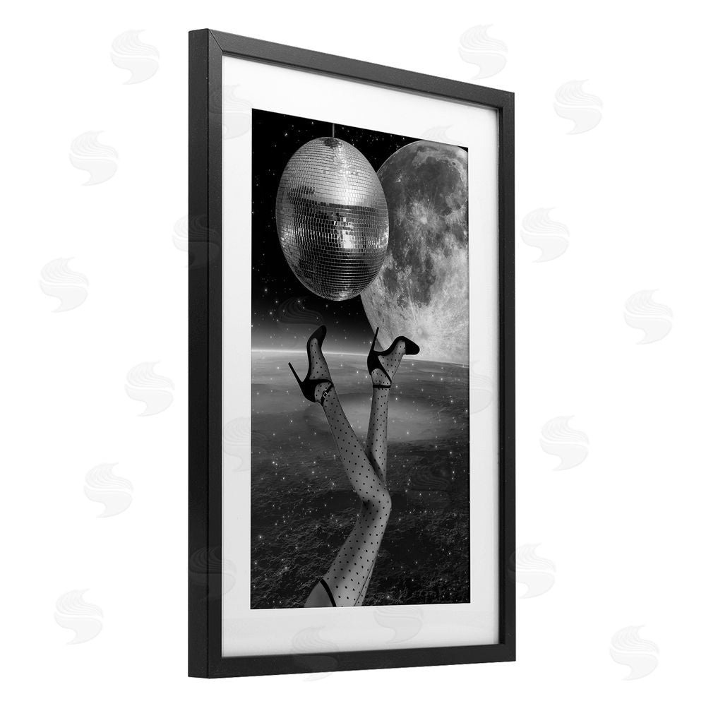 Elo Marc Hangin' Over Disco & Planet Black Framed Print Under Glass Wall Art