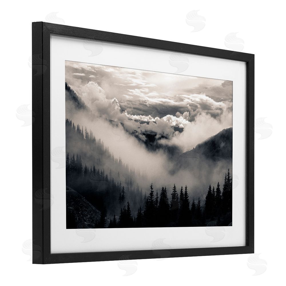 Decent Exposures Billowing Fog Atmosphere Black Framed Print Under Glass Wall Art