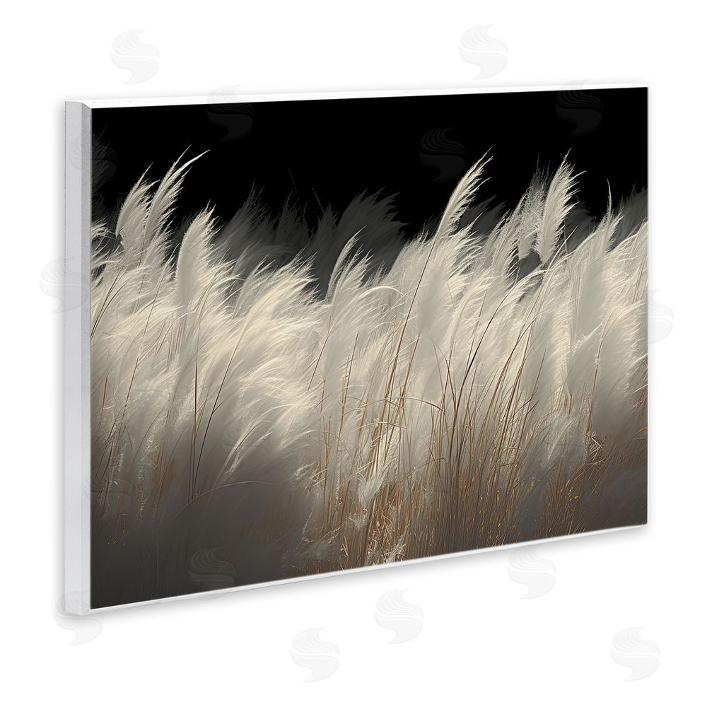 Decent Exposures White Feathers Windblown Grasses Wooden Wall Plaque Art Print