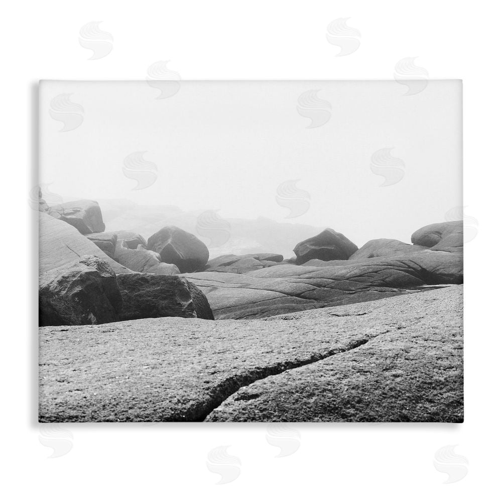 Clive Branson Rocks at Peggy's Cove Stretched Canvas Wall Art Print