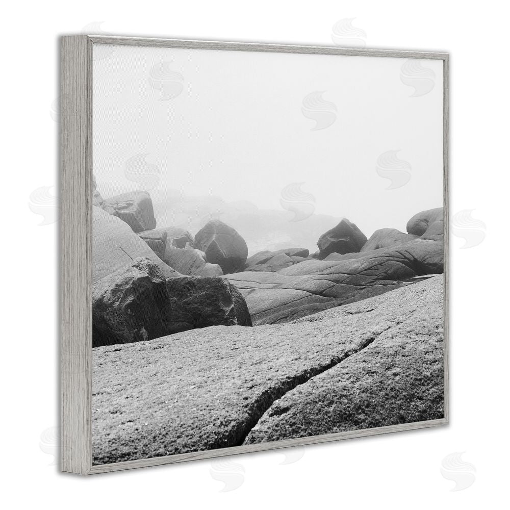 Clive Branson Rocks at Peggy's Cove Gray Framed Giclee Print Wall Art