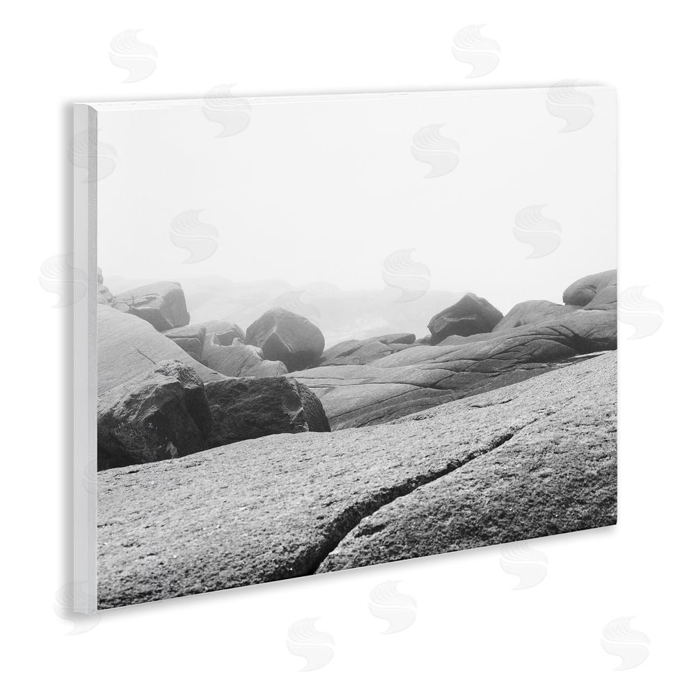 Clive Branson Rocks at Peggy's Cove Wooden Wall Plaque Art Print