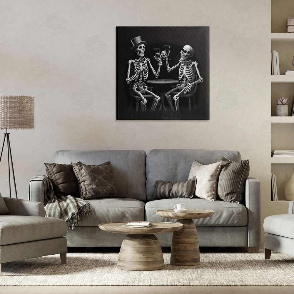 Sasha Spooky Skeletons Cheers Printed Wall Art in Room