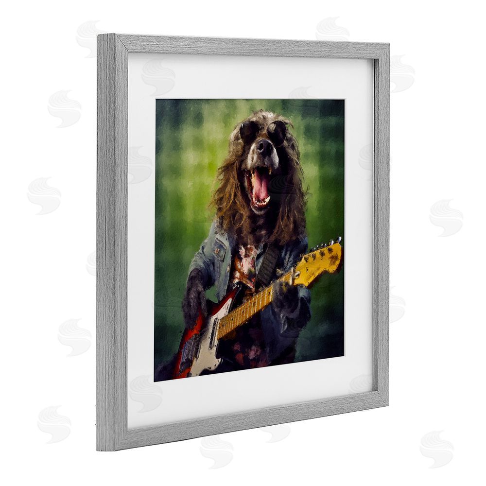 Sean Parnell Musician Mutt Halen Gray Framed Print Under Glass Wall Art