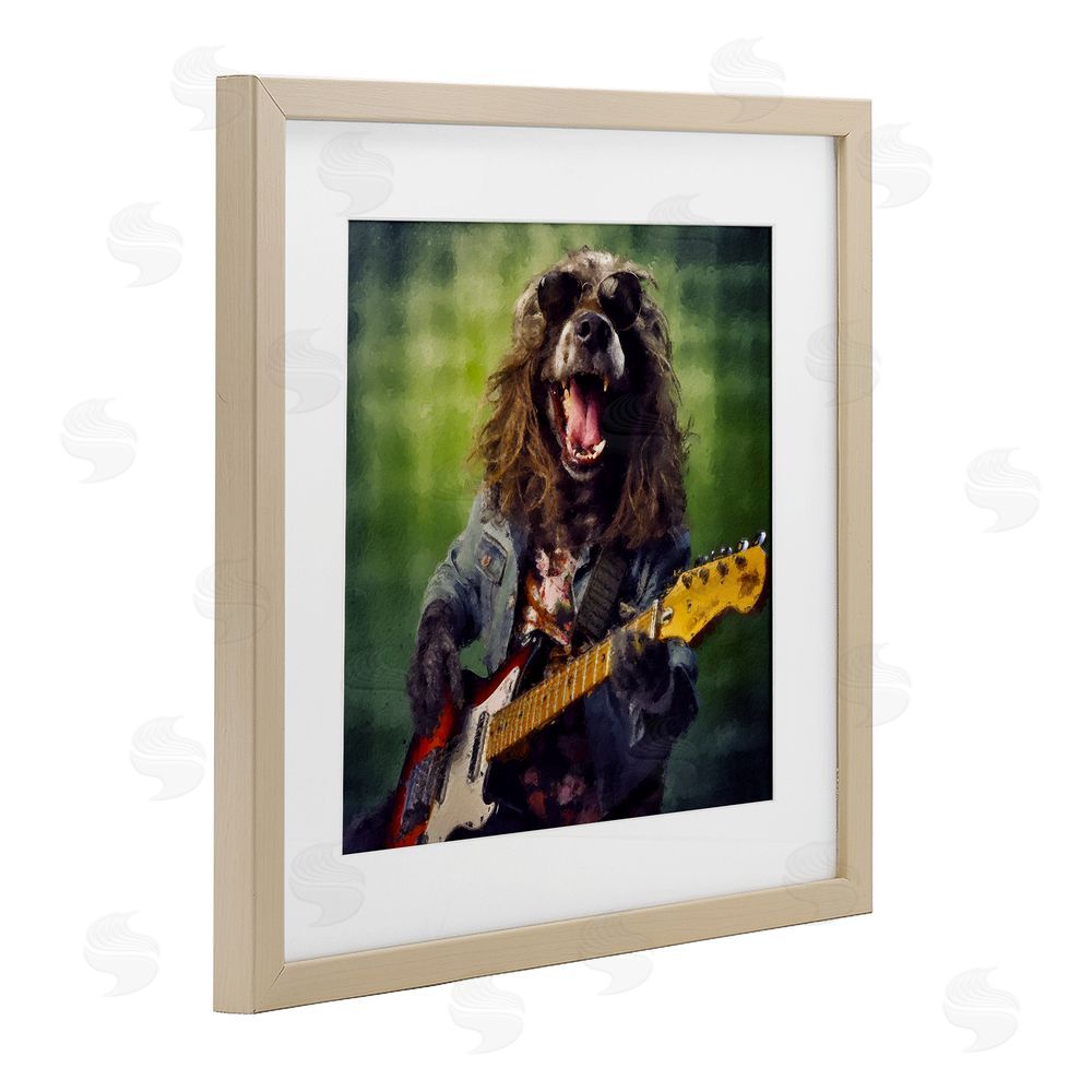 Sean Parnell Musician Mutt Halen Brown Framed Print Under Glass Wall Art