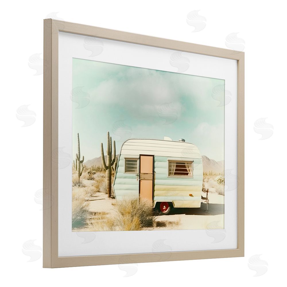 Decent Exposures Desert Trip Vintage Brown Framed Print Under Glass Wall Art