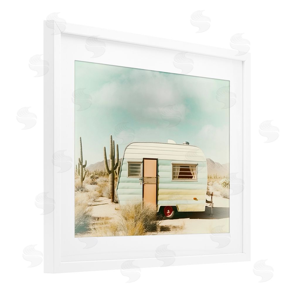 Decent Exposures Desert Trip Vintage White Framed Print Under Glass Wall Art