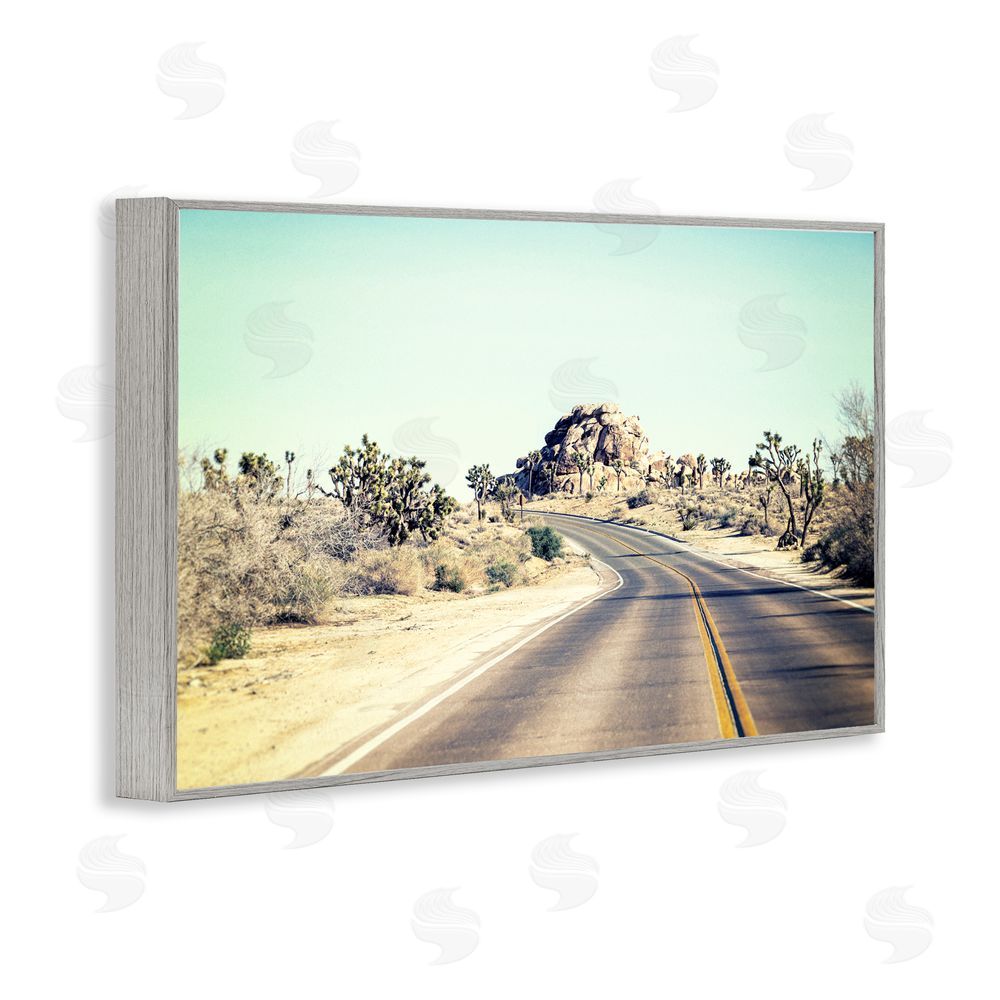 Joseph S Giacalone Road Trip Joshua Tree Park Gray Framed Giclee Print Wall Art