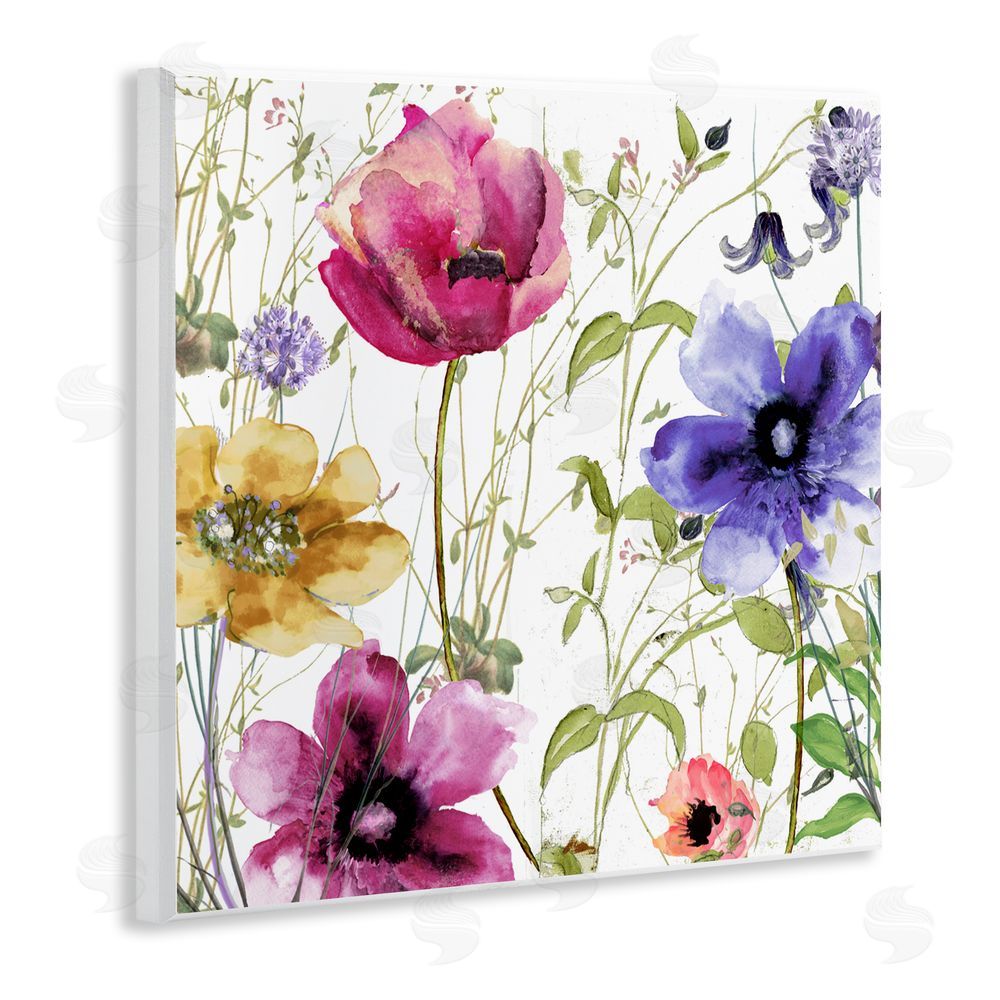 Sasha Botanical Spring Garden Blooms Wooden Wall Plaque Art Print