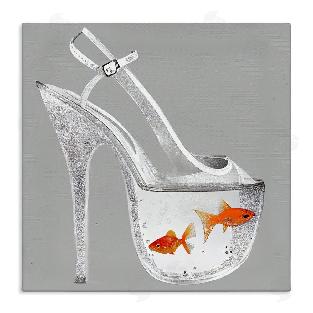 Sasha Sparkle Fish Fashion Goldfish Canvas Wall Art Print
