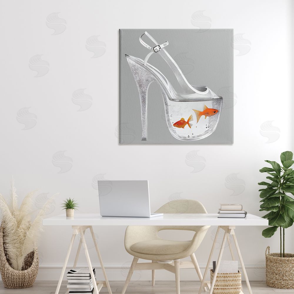 Sasha Sparkle Fish Fashion Goldfish Canvas Art on Wall