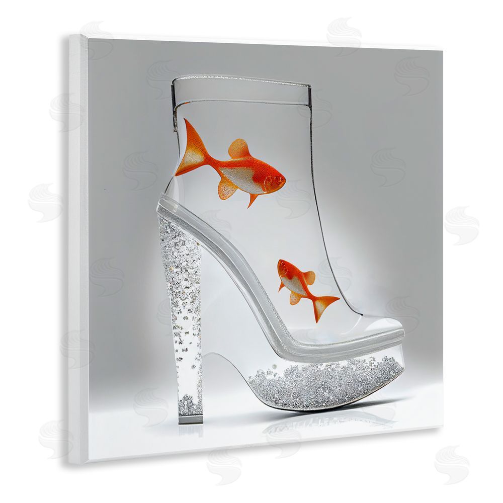 Sasha Sparkle Fish Fashion Boot Wall Plaque Art Print