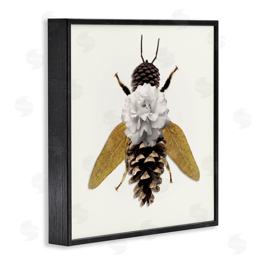 Sasha Nature Constructed Bee Black Framed Giclee Print Wall Art