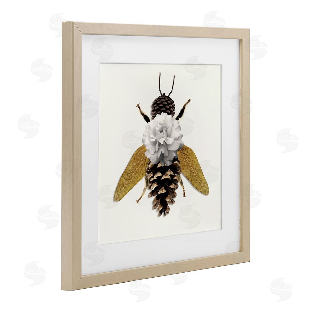 Sasha Nature Constructed Bee Brown Framed Print Under Glass Wall Art
