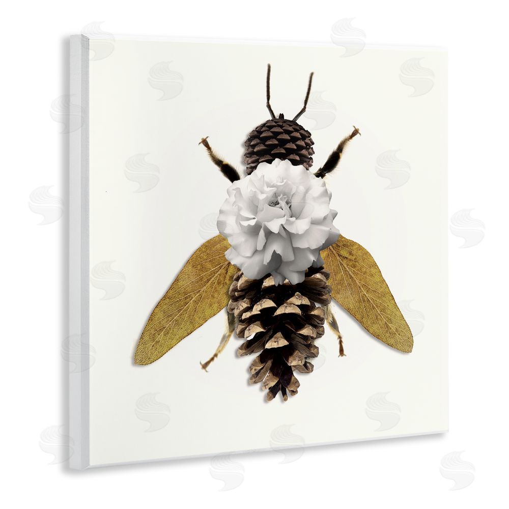 Sasha Nature Constructed Bee Wooden Wall Plaque Art Print