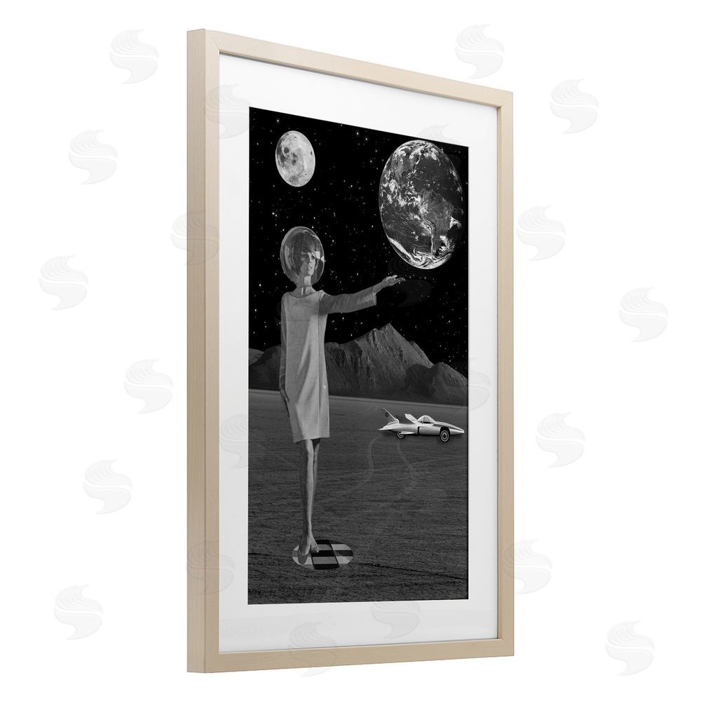 Elo Marc On A Mission Retro Space Brown Framed Print Under Glass Wall Art