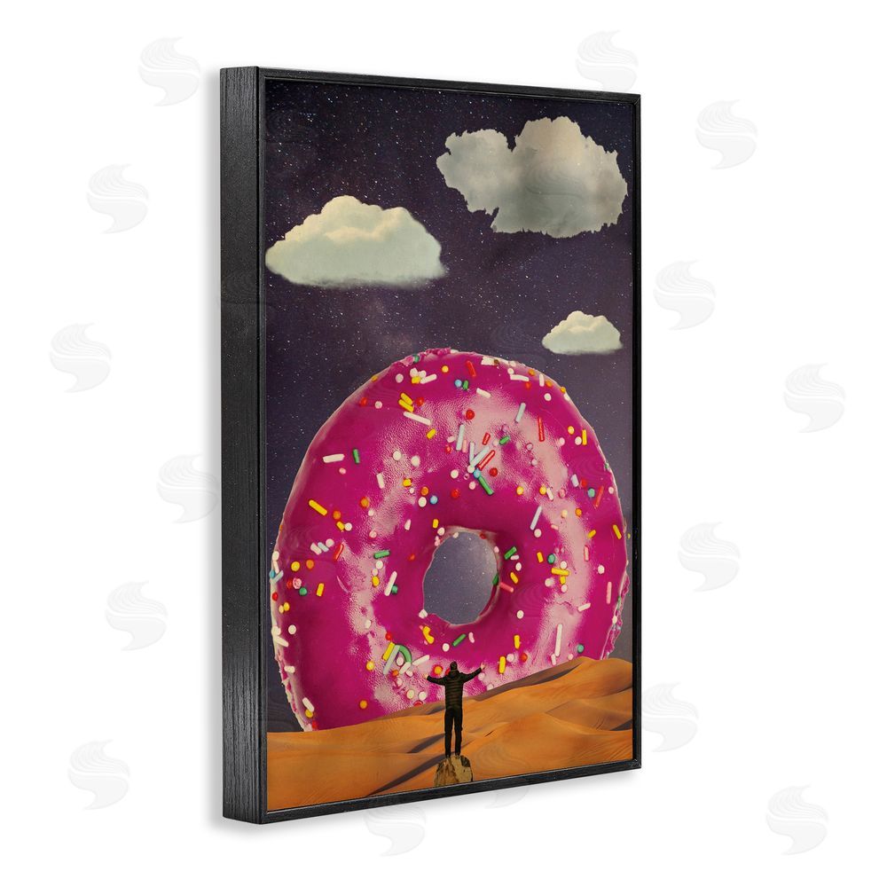 Elo Marc Happy Days Giant Donut Black Framed Giclee Print Wall Art
