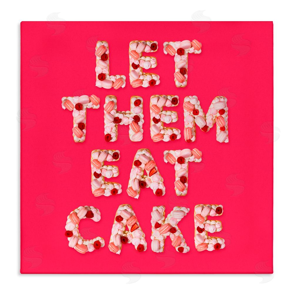 LISH Creative Let Them Eat Cake Stretched Canvas Wall Art Print