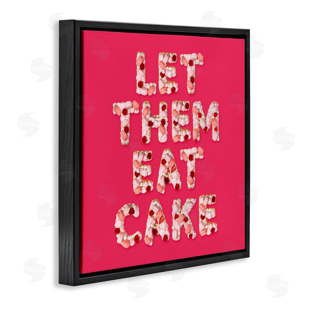 LISH Creative Let Them Eat Cake Black Floating Frame Canvas Wall Art Print
