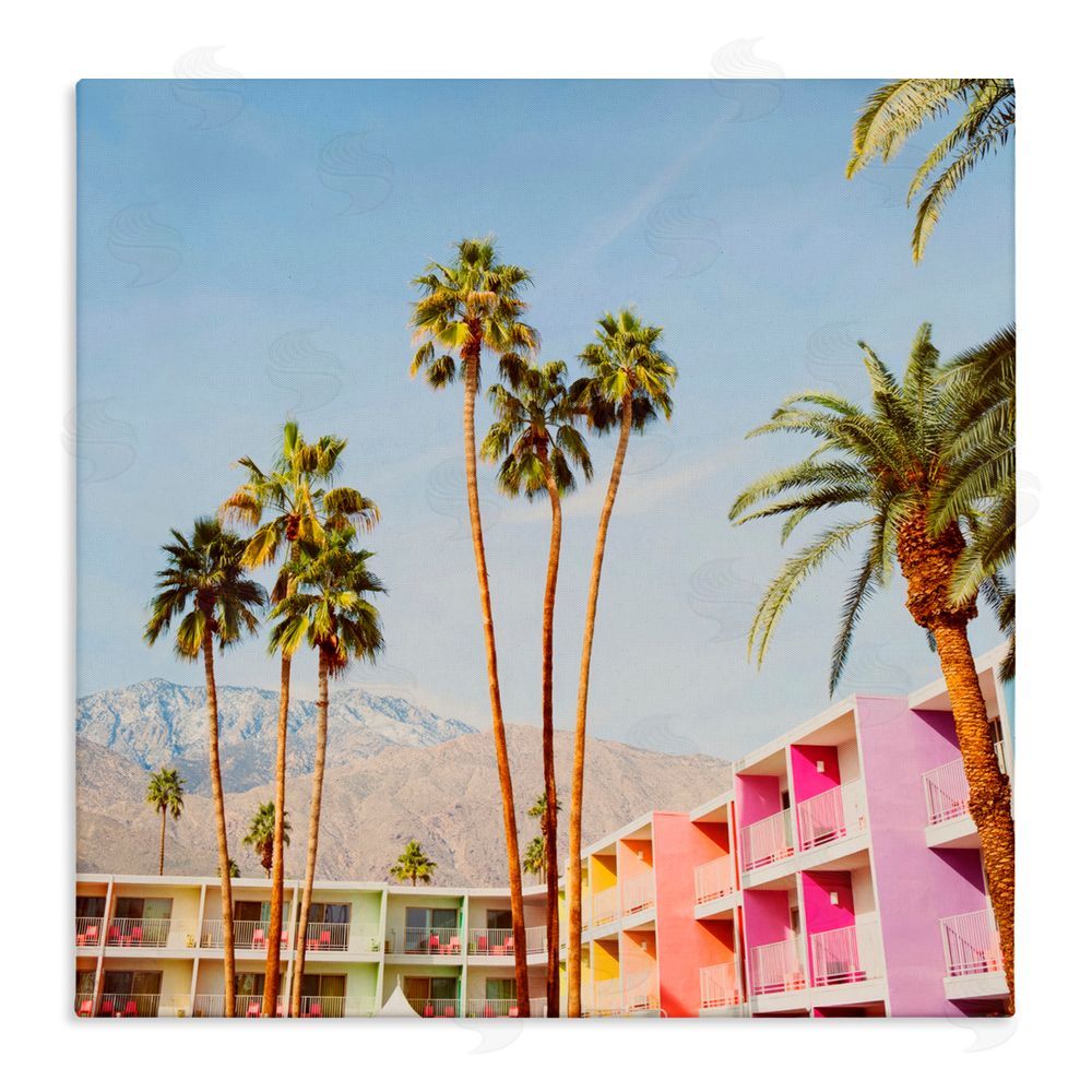LISH Creative Looming Palms over Resort Stretched Canvas Wall Art Print