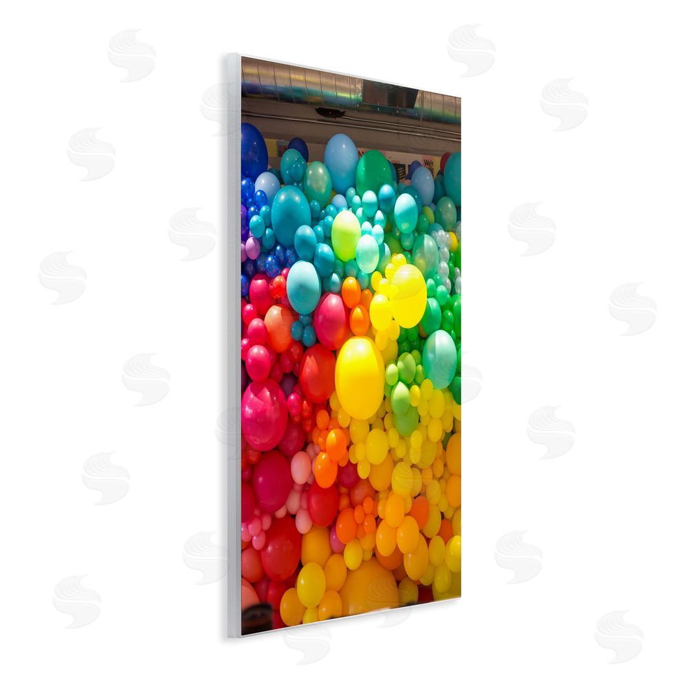 LISH Creative Lively Colorful Balloons Wooden Wall Plaque Art Print