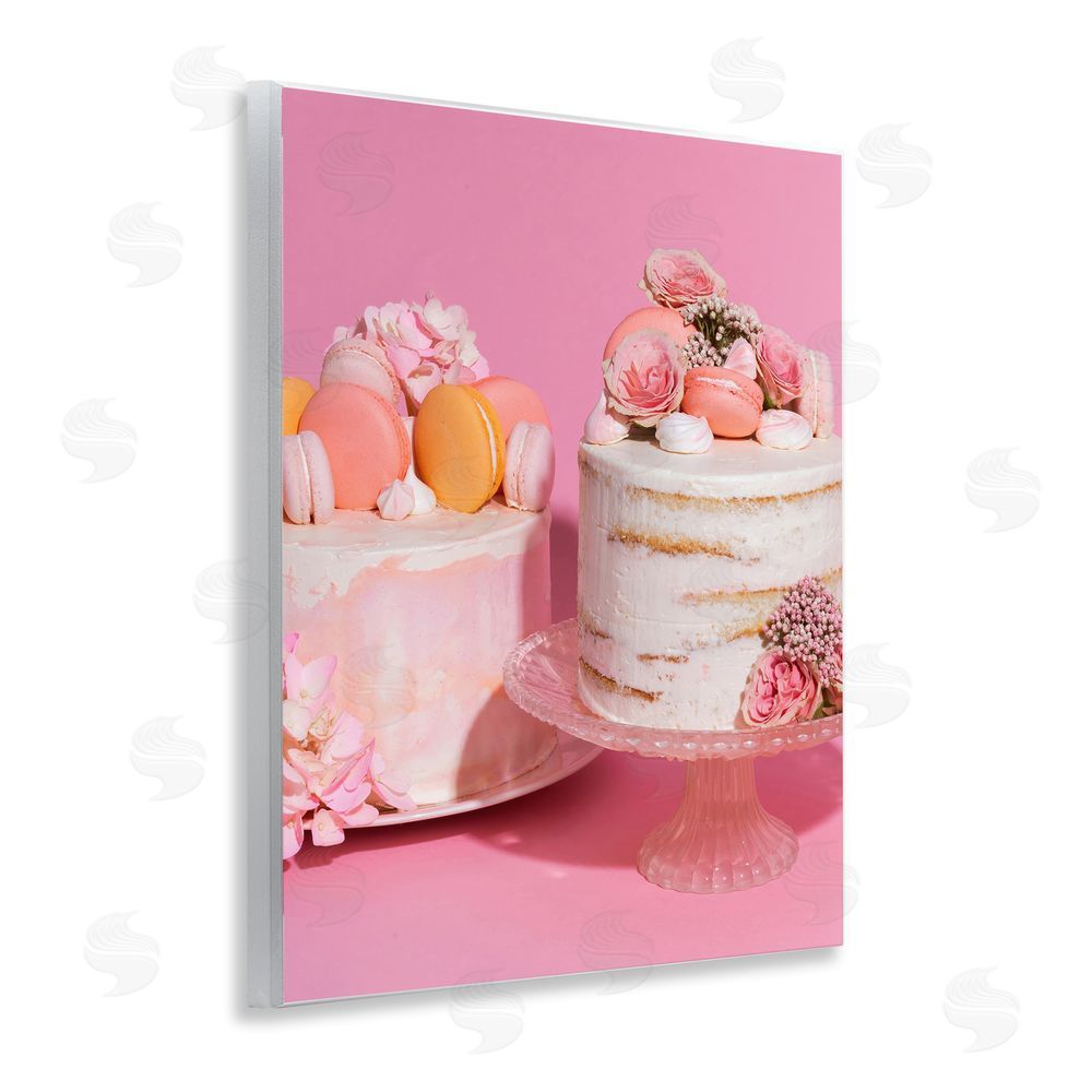 LISH Creative Pink Pastel Macaroon Cakes Wall Plaque Art Print