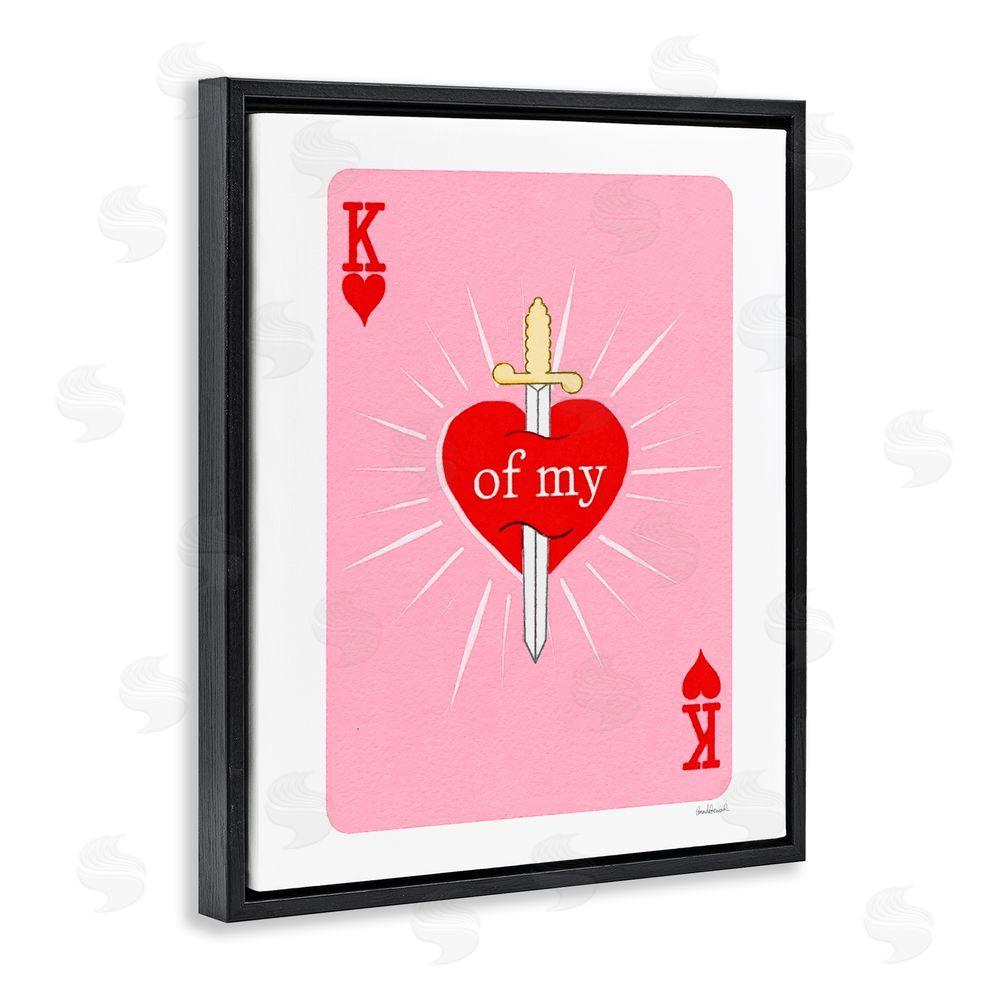 Amanda Greenwood King Of My Heart Sword Black Floating Frame Canvas Wall Art Print