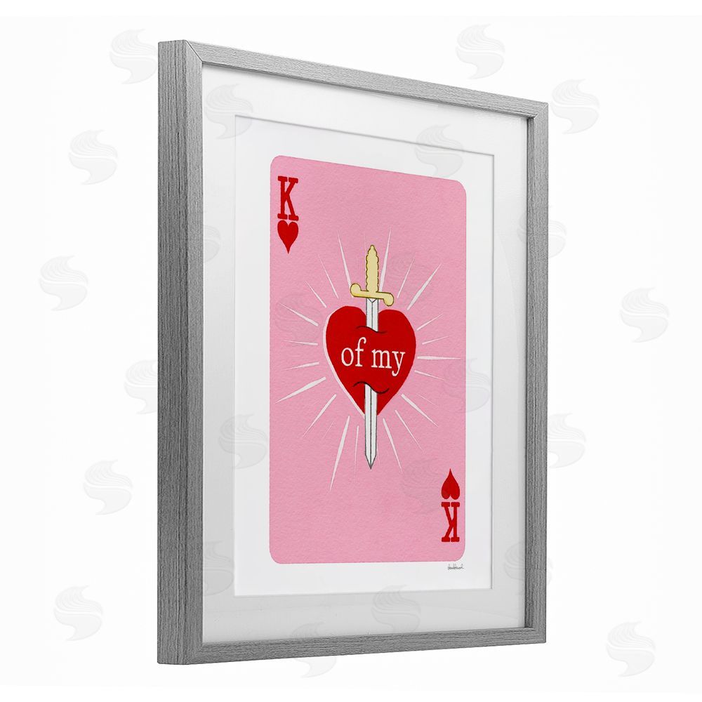 Amanda Greenwood King Of My Heart Sword Gray Framed Print Under Glass Wall Art