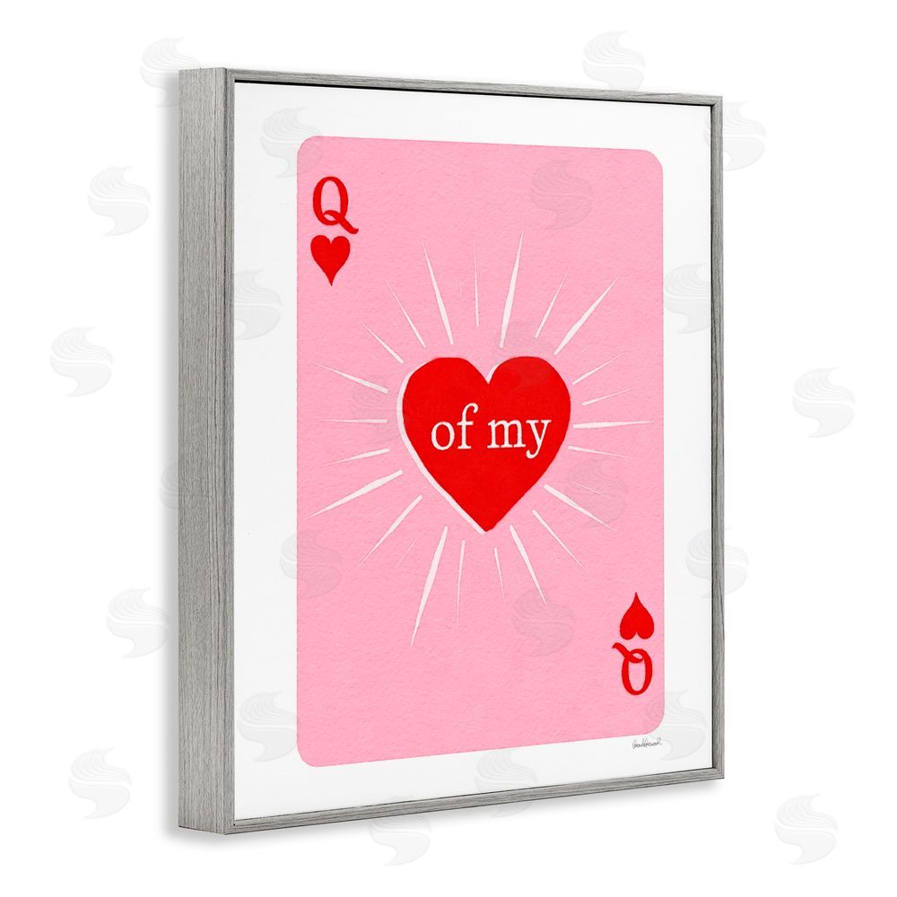 Amanda Greenwood Queen Of My Heart Card Gray Framed Giclee Print Wall Art