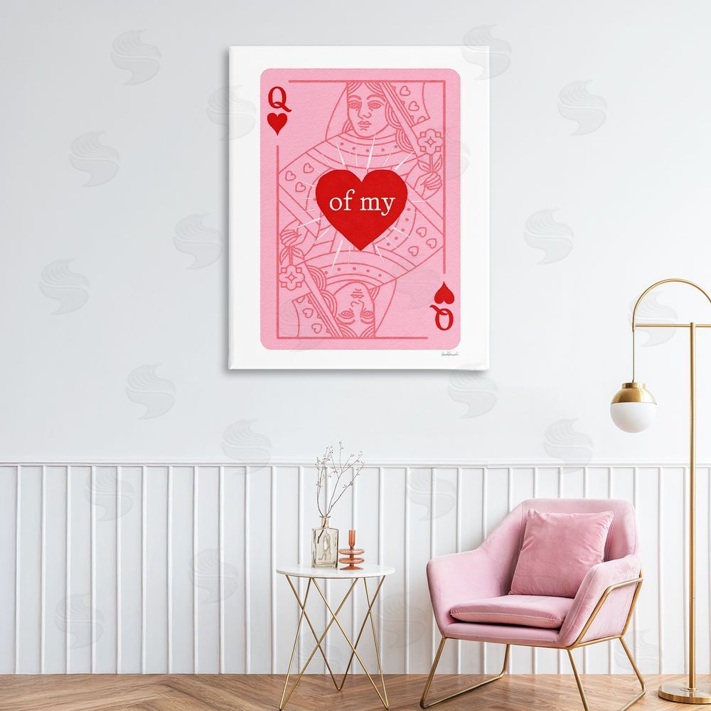 Amanda Greenwood Queen Of My Heart Stretched Canvas Wall Art Print in Room