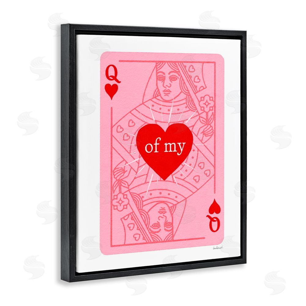 Amanda Greenwood Queen Of My Heart Black Floating Frame Canvas Wall Art Print