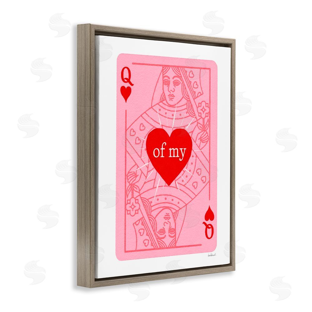 Amanda Greenwood Queen Of My Heart Brown Floating Frame Canvas Wall Art Print
