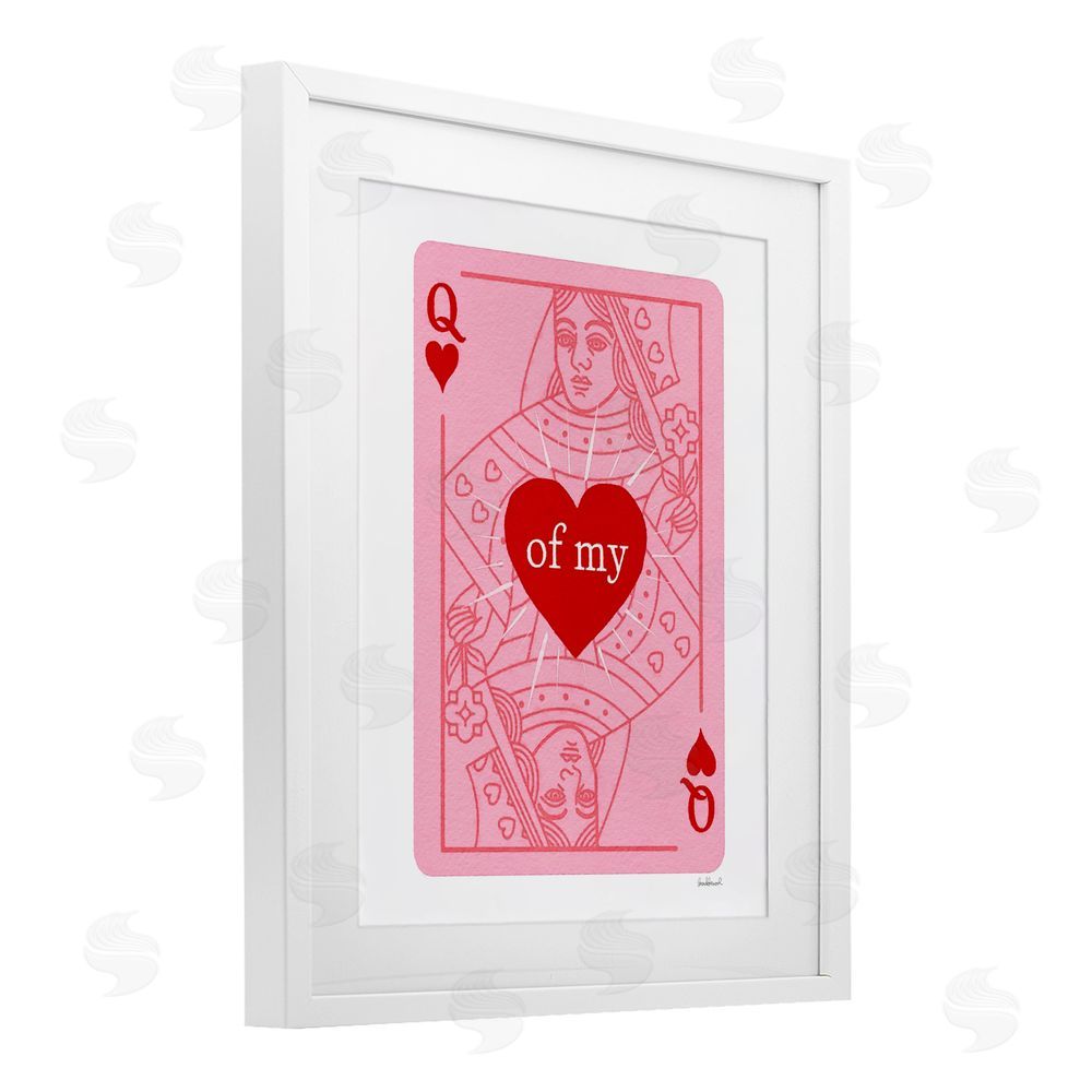 Amanda Greenwood Queen Of My Heart White Framed Print Under Glass Wall Art