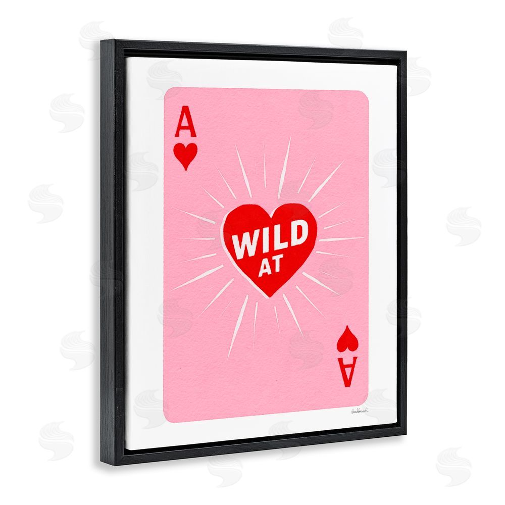 Amanda Greenwood Wild At Heart Card Black Floating Frame Canvas Wall Art Print