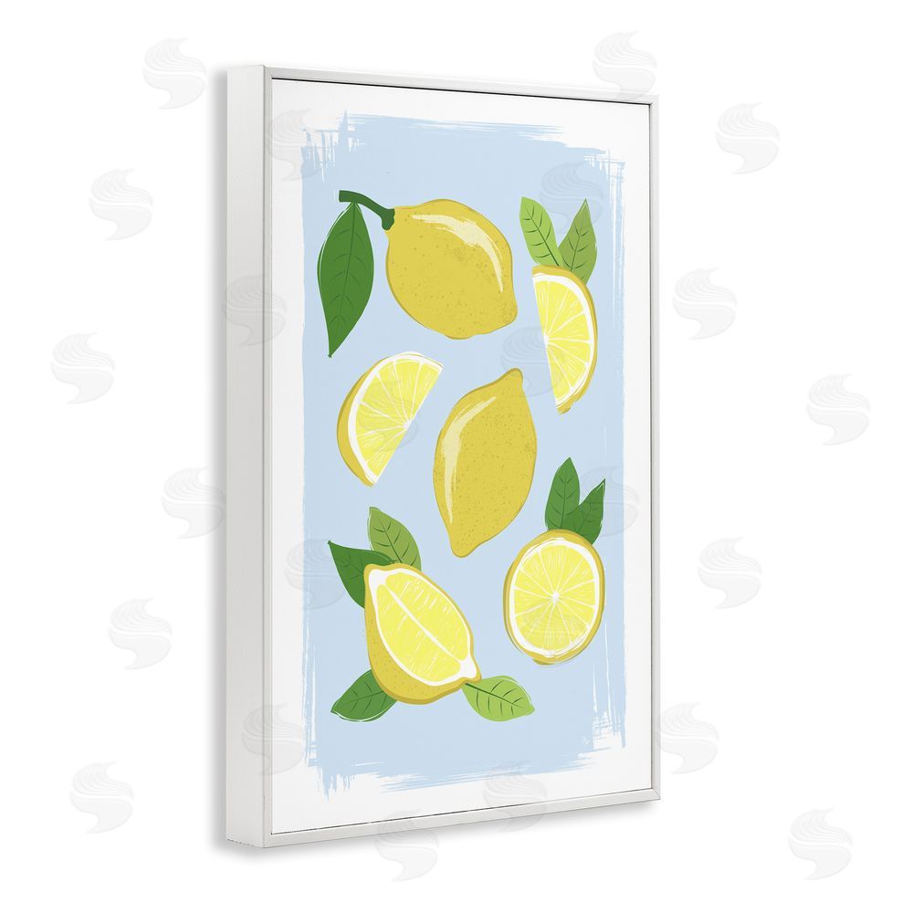 Martina Pavlova Pastel Summer Lemons White Framed Giclee Wall Art Print