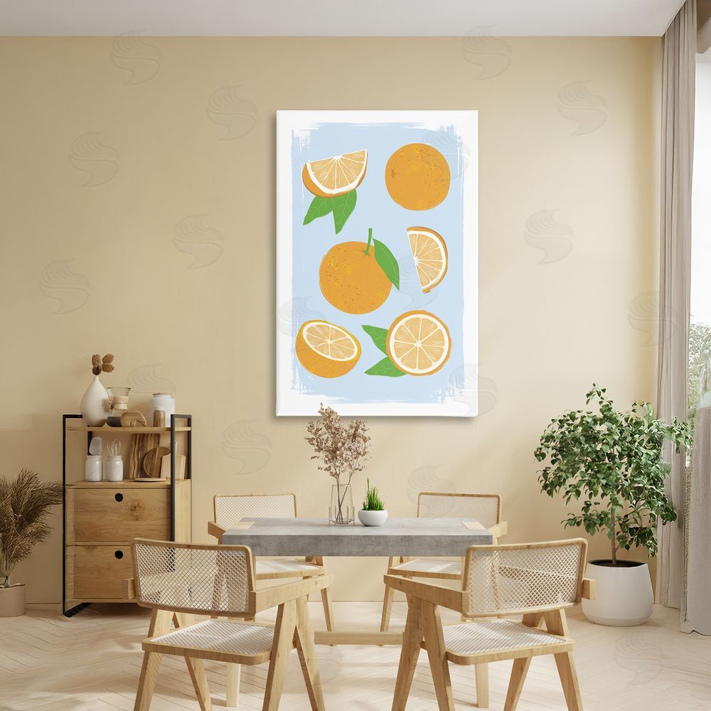 Martina Pavlova Pastel Summer Oranges Canvas Wall Art Print in Room