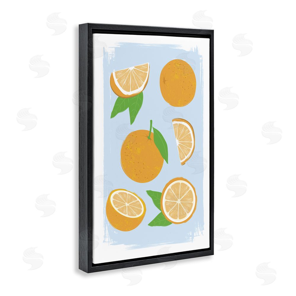 Martina Pavlova Pastel Summer Oranges Black Floating Frame Canvas Wall Art Print
