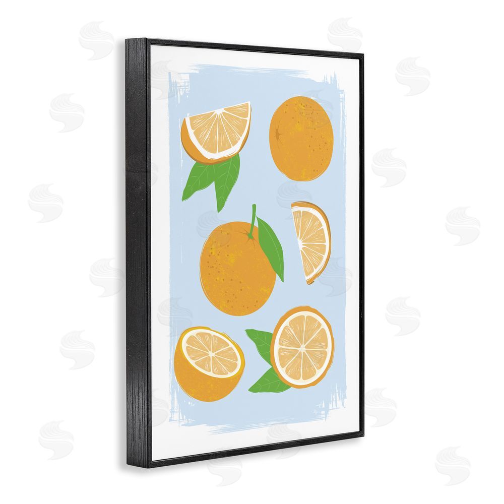 Martina Pavlova Pastel Summer Oranges Black Framed Giclee Wall Art Print