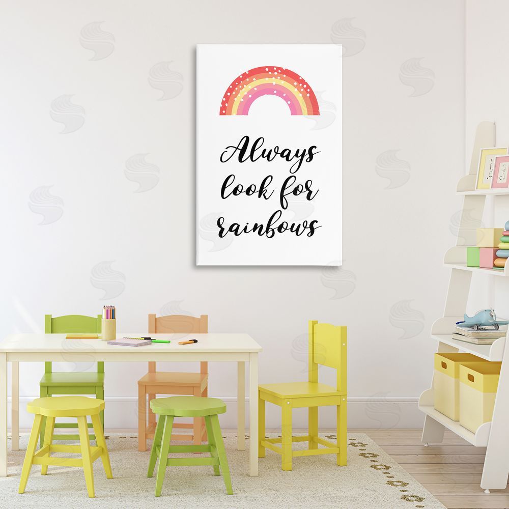 Martina Pavlova Always Look For Rainbows Stretched Canvas Wall Art in Room